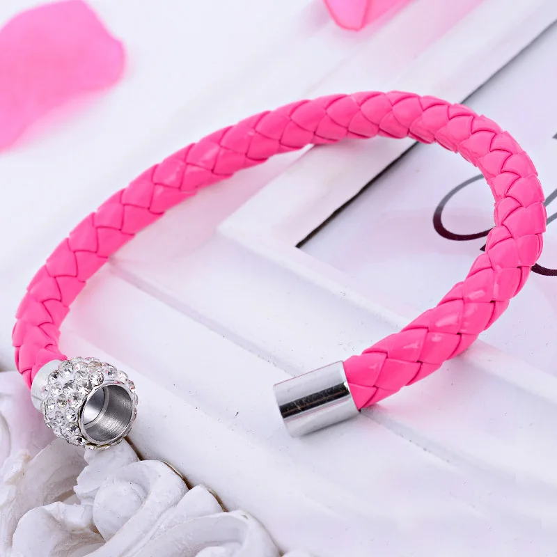 Новинка кожаный браслет смешанных цветов Браслет-манжета в стиле панк с