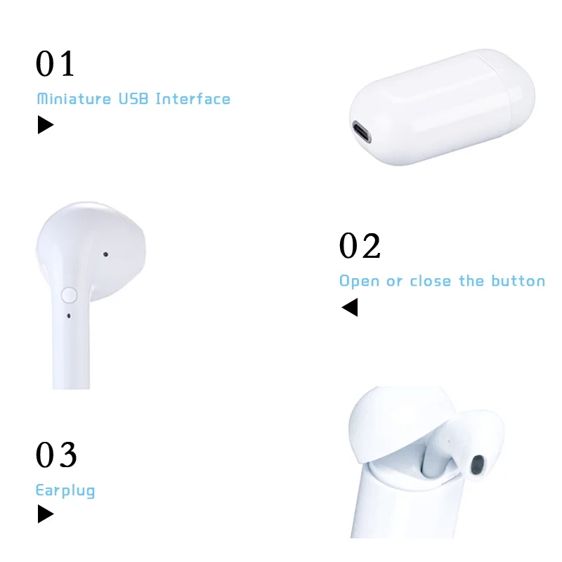 Мини TWS V5.0 Bluetooth наушники истинные беспроводные стерео с микрофоном Портативный