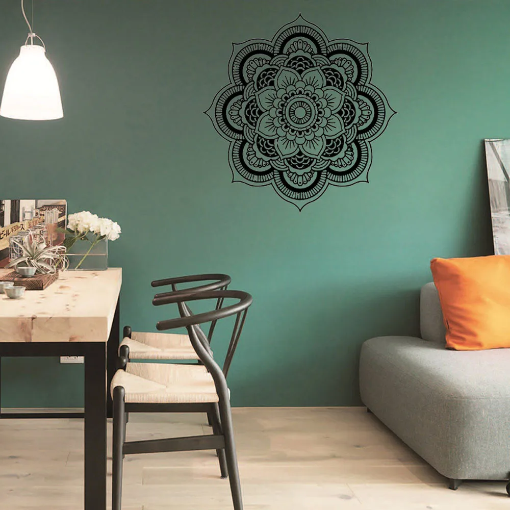 Retro Vintage Mandala Flower Pattern Indian Bedroom TV Wall Sticker Decal Mural Living Room Home Sofa Decoration Poster | Дом и сад