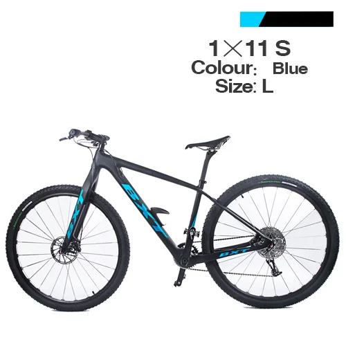 L Blue BXT 11 Скорость горный велосипед 29-дюймовый полный кадр углерода с двумя дисковыми тормозами 29er* 2,1 шин Для мужчин Для женщин MTB велосипеда - Цвет: L Blue