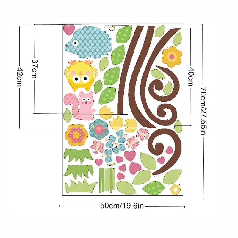 Виниловые наклейки на стену в детскую комнату с рисунком совы | Дом и сад