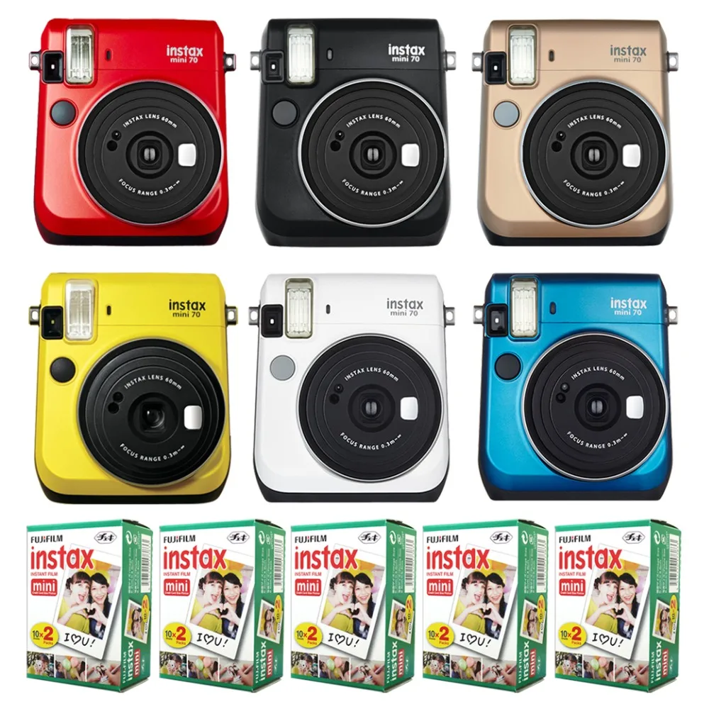 Fujifilm Instax Mini 70 мгновенная пленка камера 6 видов цветов со стильным плечевым ремнем