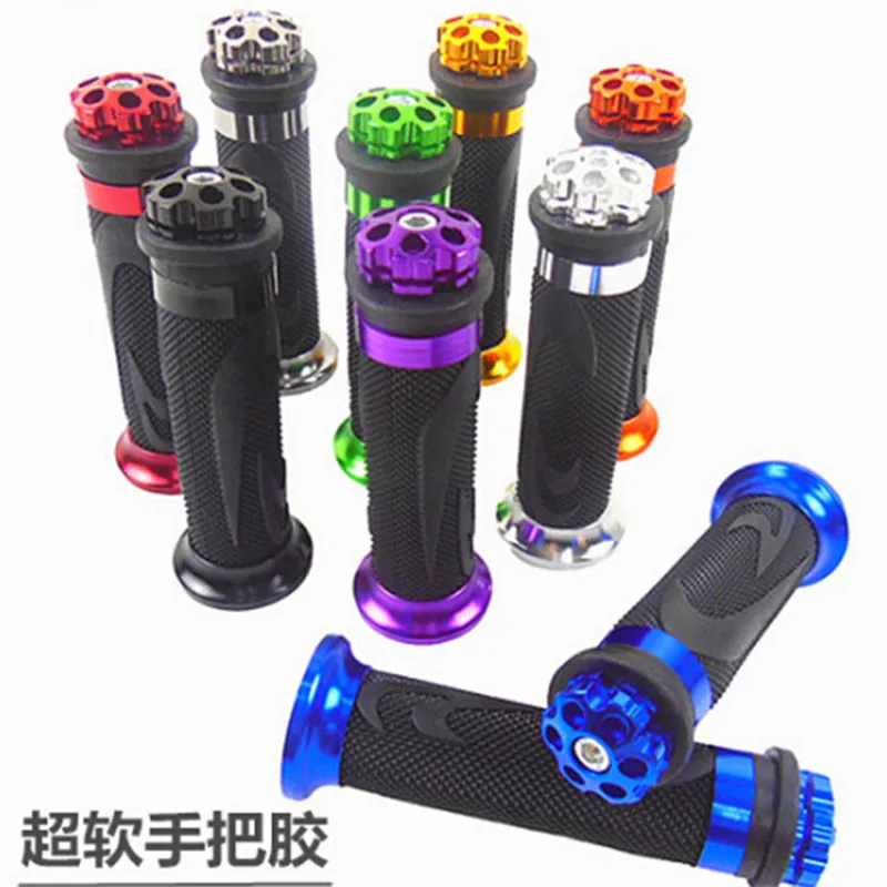

9 Colors Available Motorbike Handle Bar Grip Aluminium Alloy Rubber Handlebar Grip Universal Motorcycle Accessories for Yamaha