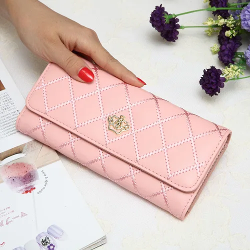 Новинка 2016 элегантный женский кошелек в клетку с геометрическим узором