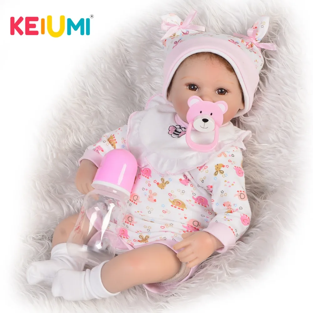 Реалистичные силиконовые куклы реборн KEIUMI 17 дюймов для детей рождественский