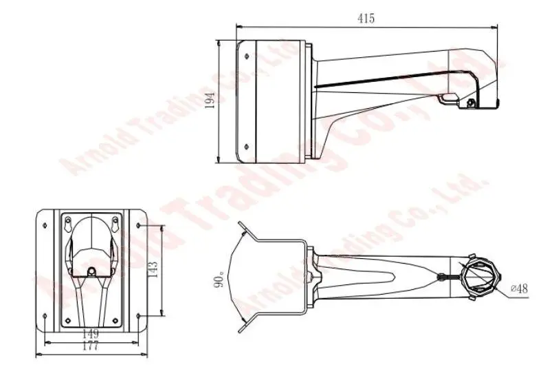 DS-1602ZJ-corner заменить DS-1633ZJ ptz-камера видеонаблюдения кронштейн угловой настенный кронштейн для Скорости Купольная ptz-камера, DS-1602ZJ