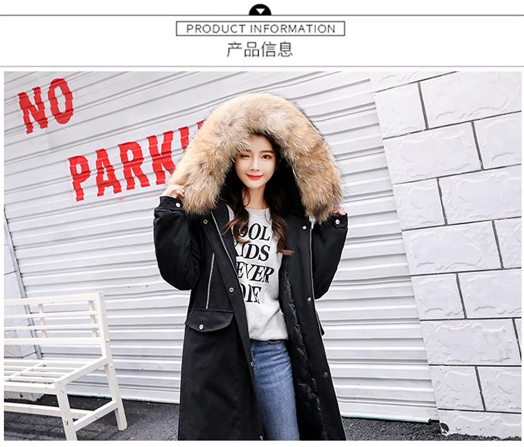 Hot sale hooded down cotton women's wear cotton pants knee length thickened cotton padded jacket 865