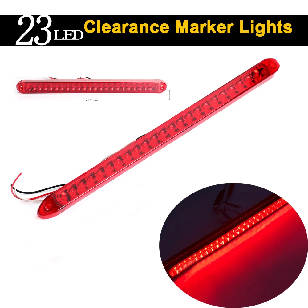 Keyecu водонепроницаемый 17 &quot23 LED прицеп грузовик RV Стоп задний тормоз Поворотная