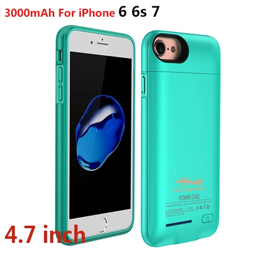 4.7 for i6 i6s i7 Для iPhone 6, 6s, 7 plus, чехол для внешнего зарядного устройства для iPhone 7, чехол для мобильного телефона, внешний аккумулятор, чехол для зарядки, встроенный металлический лист - Цвет: 4.7 for i6 i6s i7