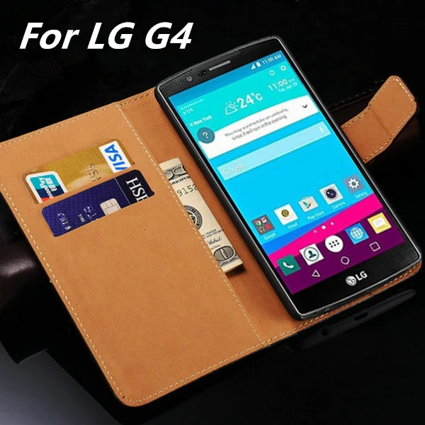 Роскошный кожаный флип чехол с подставкой и отделением для карт LG G4 дизайнерские