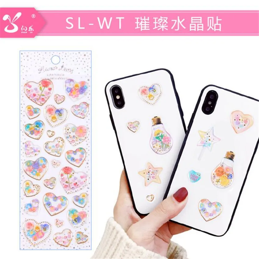 Яркие Хрустальные декоративные наклейки клейкие украшения сделай сам дневник