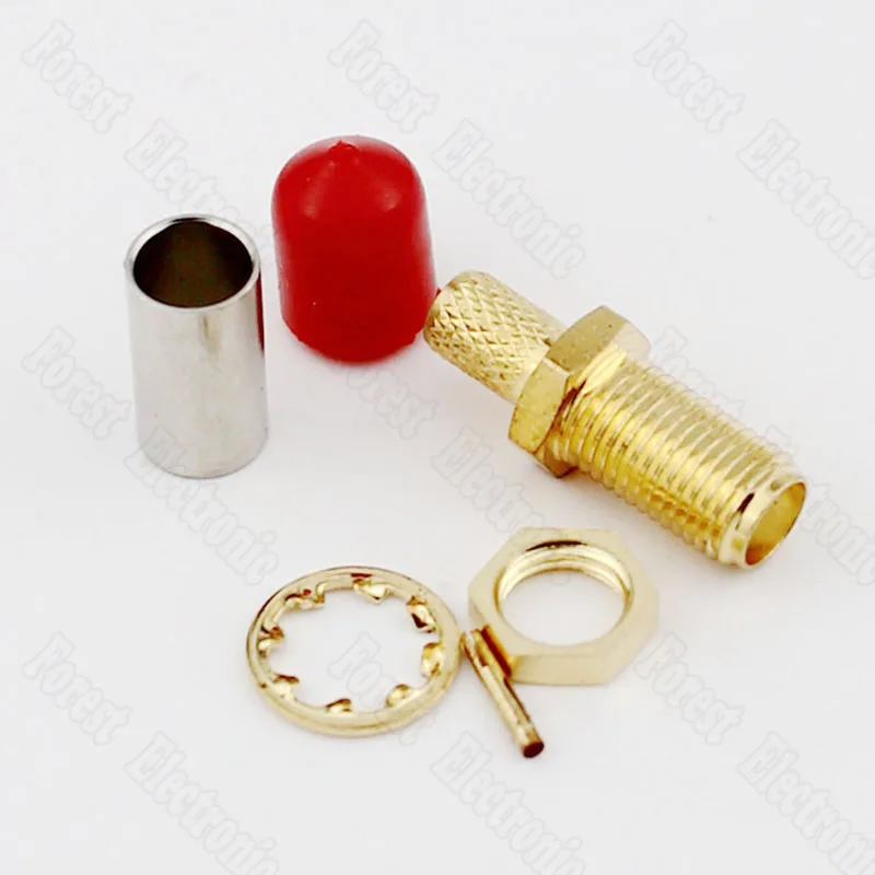 50 шт./Лот Женский фидерный соединитель обжимной внешнее отверстие для винта и