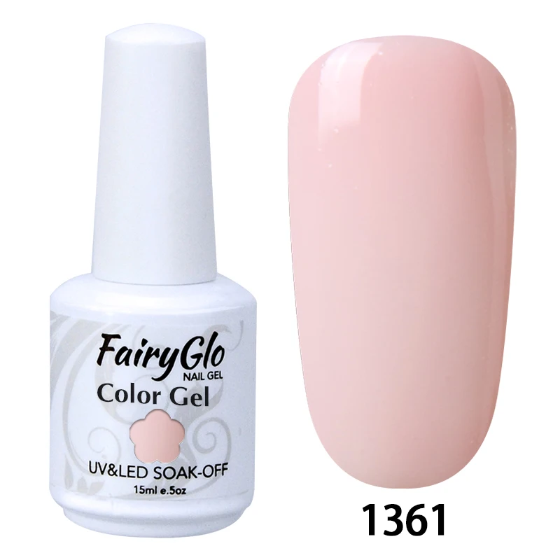 FairyGlo 15 мл УФ-гель для ногтей впитывающийся Гель-лак Полуперманентная краска гель Гибридный гель покрытые лаком ногти лак Эмаль лак - Цвет: G1361
