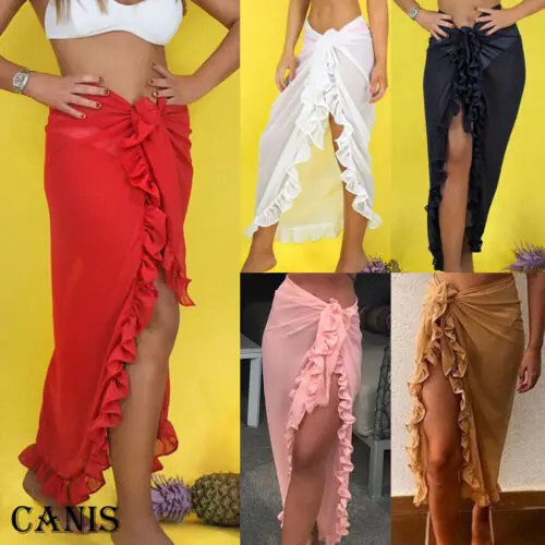 Летняя женская юбка с запахом и оборками в стиле бохо юбки туника неправильной