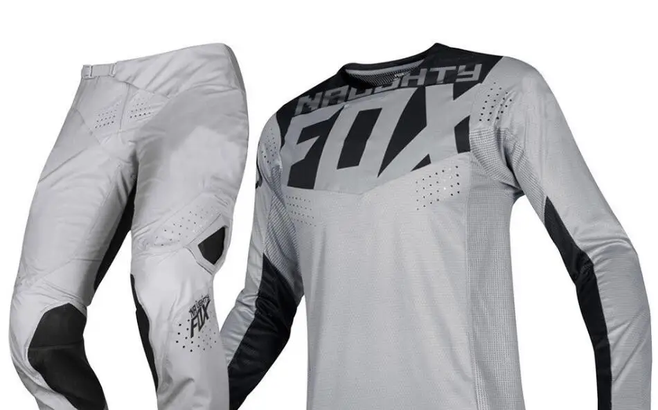 Серый Новинка NAUGHTY FOX MX gear 360 Pro Circuit Monst Racing Jersey брюки набор для мотокросса комбо ATV Dirt Bike Off Road - Цвет: Серый