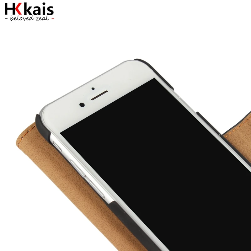 Hkkais натуральная кожа чехол для Apple iPhone 7 Plus откидную крышку телефона Чехлы