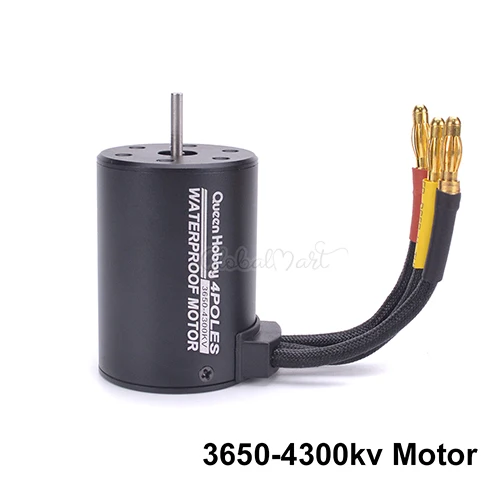 3650-4300KV Motor Водонепроницаемый 3650 3900KV 4300KV/3660 3300KV 3800KV бесщеточный двигатель 60A ESC программист карта комбо набор для 1:10 1/10 RC автомобиль грузовик - Цвет: 3650-4300KV Motor