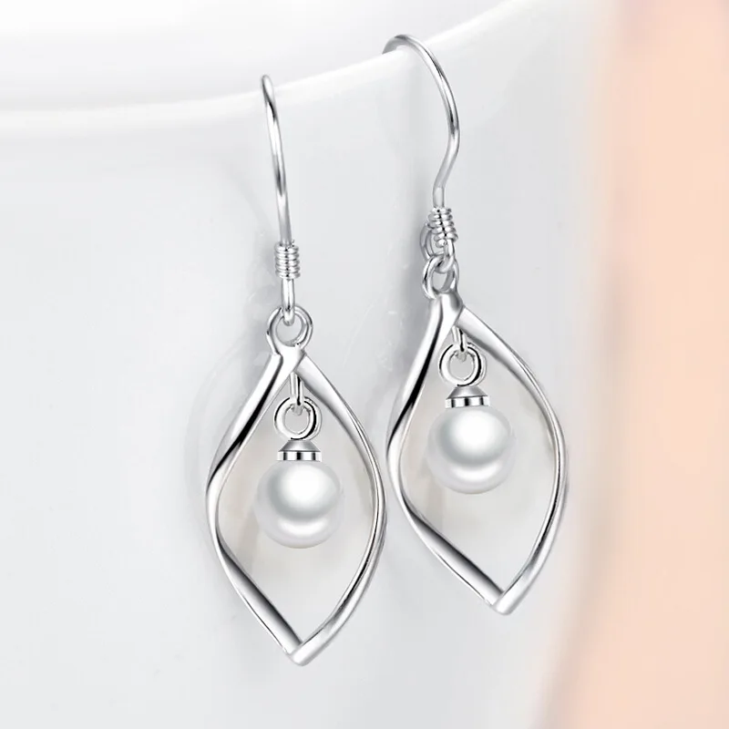 earrings girl rotating pearl south Korean style joker simple student long ear line fringe earring | Украшения и аксессуары