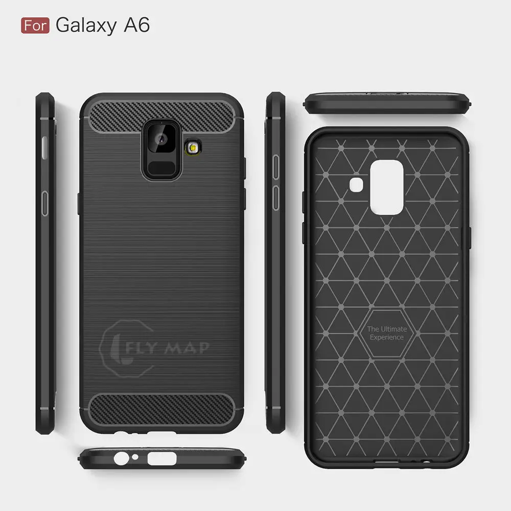 Силиконовый мягкий чехол для Samsung Galaxy A6 A 6 2018 SM A600 A600FN A600FN/DS TPU Carbon Fibe телефона SM-A600FN