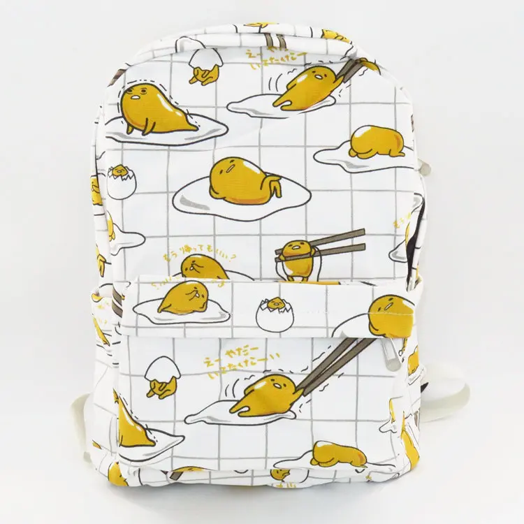 Рюкзак с яйцом Gudetama lazy egg yolk brother, холщовый рюкзак с мультипликационным принтом для отдыха, школьные сумки для учеников начальной и средней школы