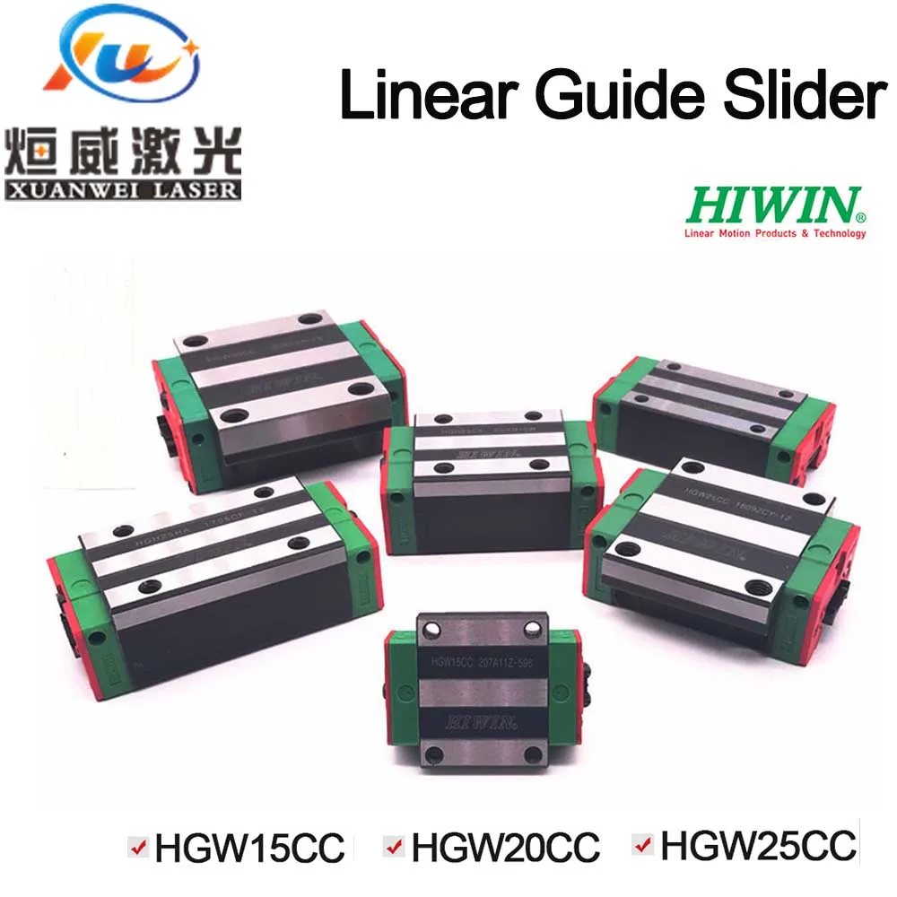 HIWIN ползунок HGW15CC HGW20CC HGW25CC HGW30CC линейная направляющая для линейного рельса ЧПУ Diy