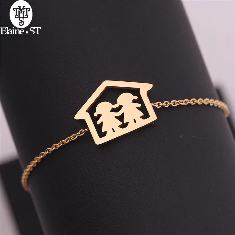 Модный красивый браслет для двоих детей в доме семья из пяти рук память