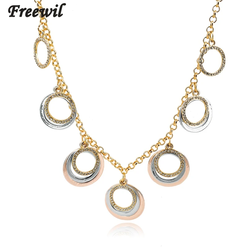Женское колье чокер с подвеской кольцом кристаллами|choker gold|pendant chokercircle pendant |