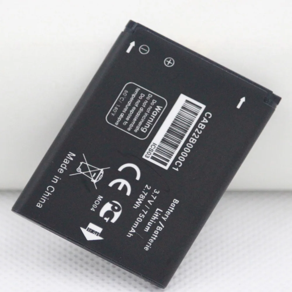 10 шт./лот CAB22B0000C1 Аккумулятор для Alcatel One Touch 1008 1009X 1016D 1035D 1040D 1010D 1010X 1013D 1040X 1042D 750 мАч