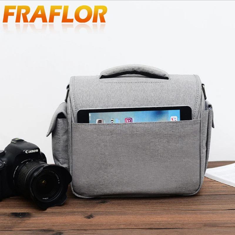 Сумка для DSLR камеры, модная сумка через плечо из полиэстера, чехол для камеры Canon Nikon, сумка для объектива, водонепроницаемая сумка для фотосъемки