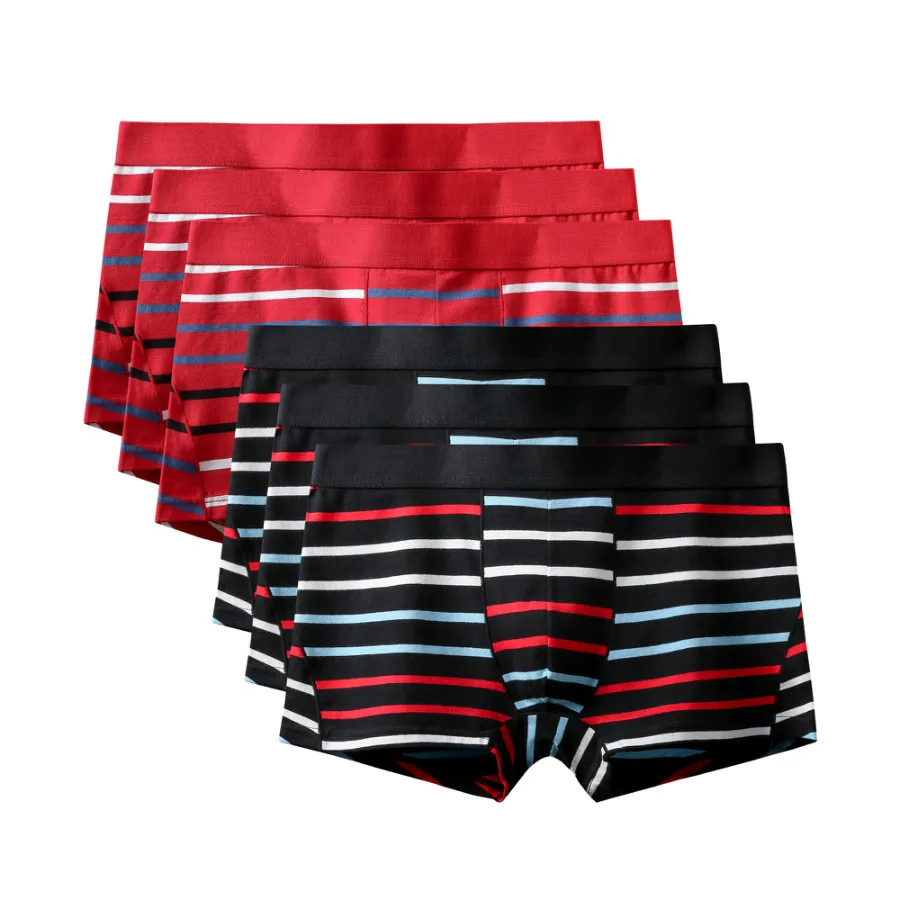 6Pcs A1473 Mix B24 6 шт./лот модные большие Размеры шорты-боксеры для мужчин трусы мужские трусы-боксеры из толстого хлопка мужские шорты Боксеры Нижнее белье скольжения боксер 3XL - Цвет: 6Pcs A1473 Mix B24