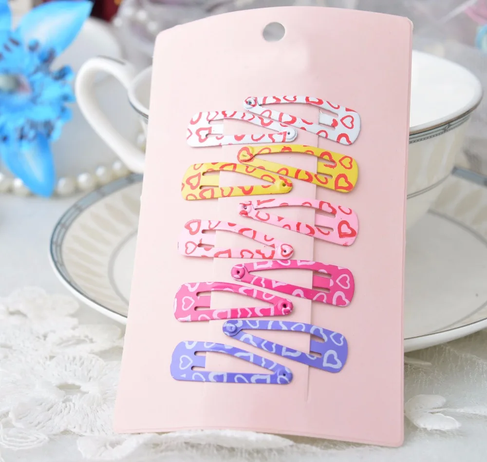 Заколки для волос с маленькой серебристой застежкой 10 шт.|metal snap hair clips|snap clipshair clip |