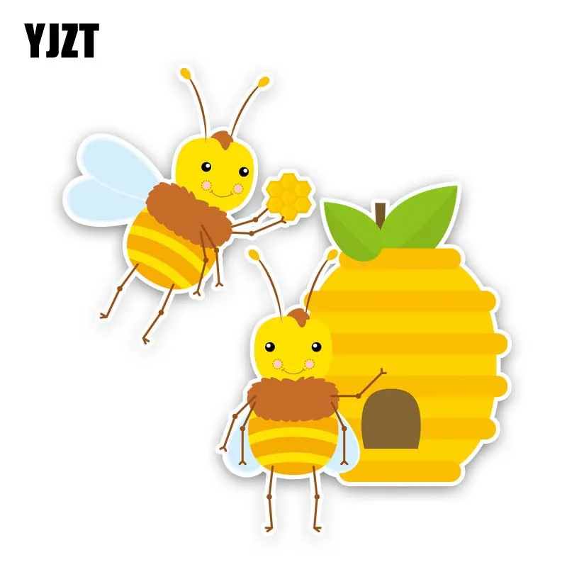 

YJZT 14.1CM*14.9CM An Industrious Bee PVC Quality Car Sticker Decal 12-300814