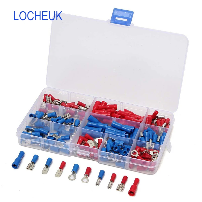 200 шт. соединители для электрических кабелей красные синие|Соединители| |