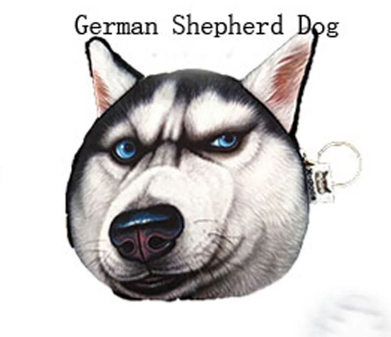 Сумка для монет Сибирский хаски брелок ключей кошелек собак кошек Детские