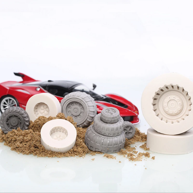 Силиконовая форма для помадки на колесах 3 размера инструменты украшения тортов