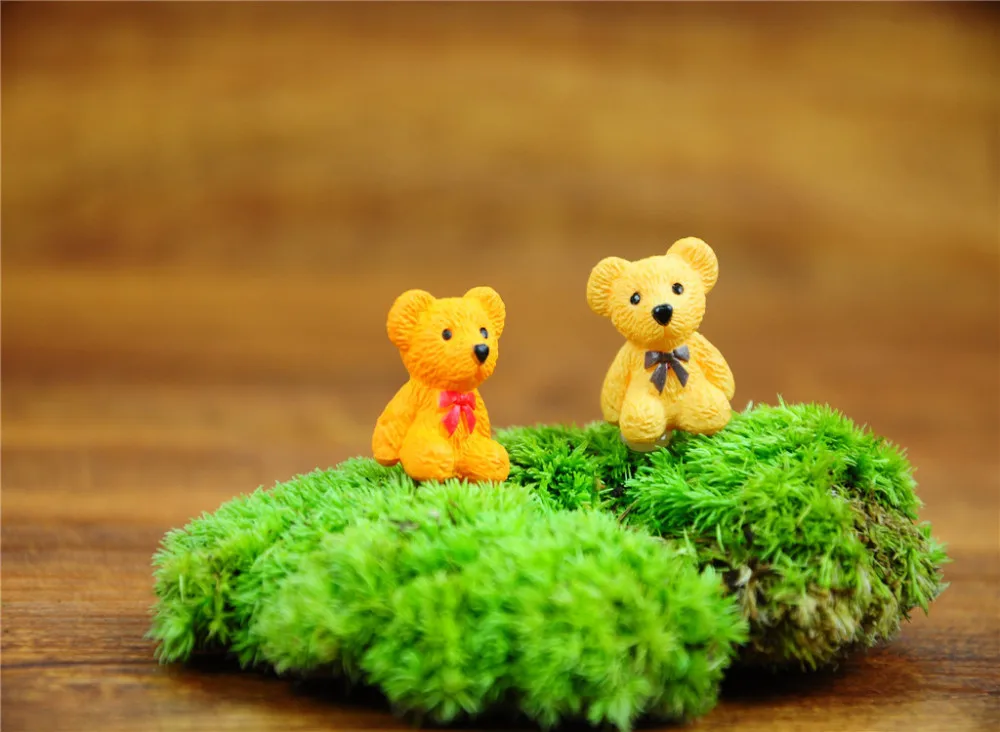 Искусственные медведи 4 вида цветов сказочные садовые миниатюрные гномы моховые