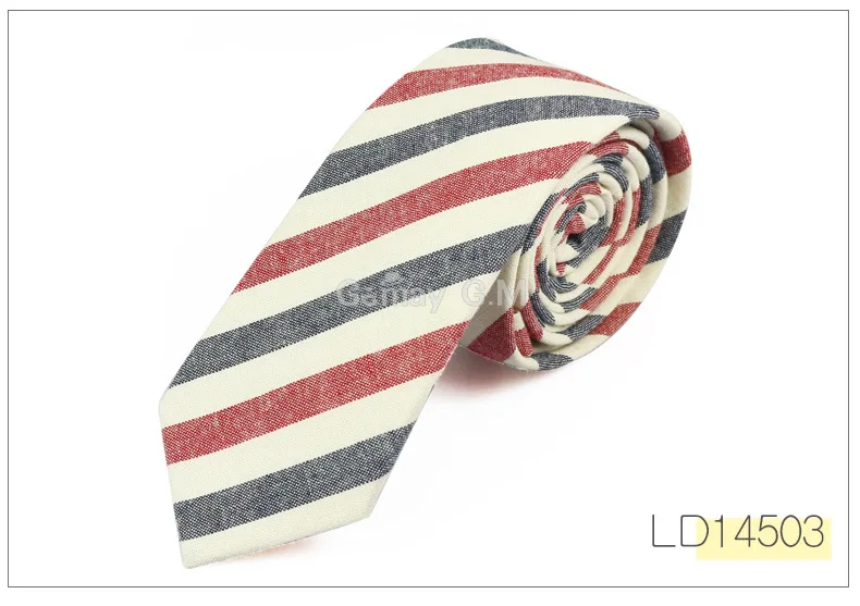 New Fashion Mens Ties Cotton Necktie for Men Causal Stripe Tie For Man Bussines Corbatas Bridegroom Party Slim Neckties