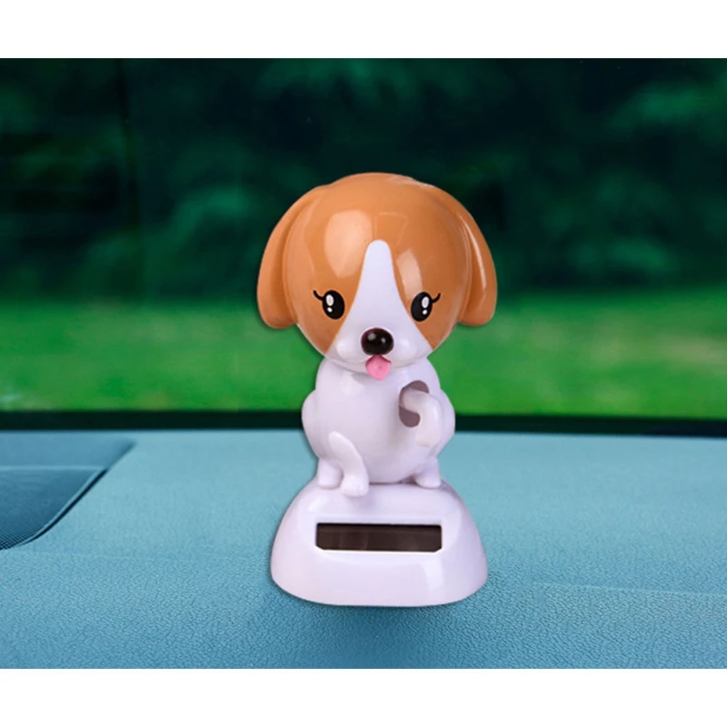Decoration Car Accessories Solar Car-styling Nodding Puppy Doll Ornaments Cute Dancing Head Shaking Dashboard | Автомобили и