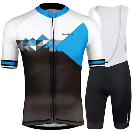Set 06 Fietskleding wielrennen zomer heren набор RUNCHITA Pro велосипедная футболка комплект с коротким рукавом equipacion ciclismo verano hombre - Цвет: Set 06