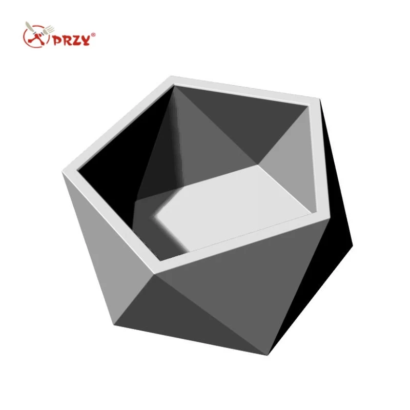 Силиконовая форма для цветочных горшков DIY многоразовая бетонного цемента 3D ваза