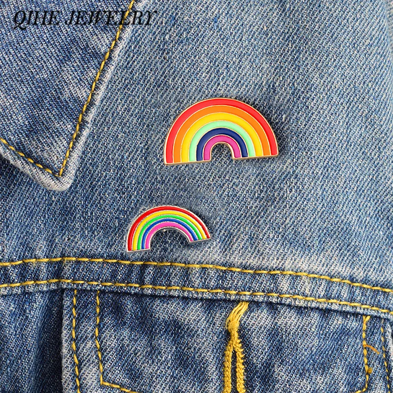 

Rainbow Enamel Pins Rainbow Brooches Colorful Badges Love Jewelry Gift for Lover