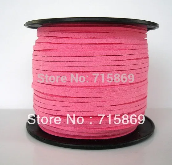 Темно-розовый цвет 9 метров искусственная замша шнурок кожа Кружева ювелирных