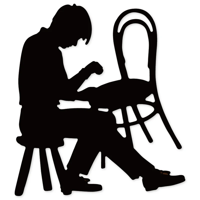 Ufurty Boy doing a stool металлические режущие штампы новые трафареты для скрапбукинга