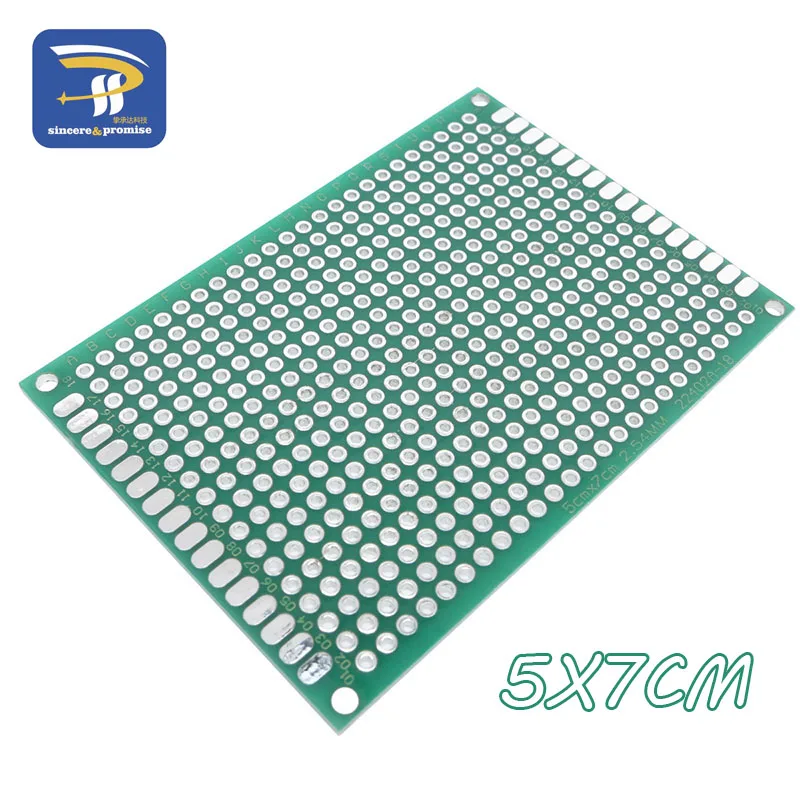 5 шт./лот 5*7 см PCB 5x7 2 54 мм двухсторонний Прототип diy универсальная печатная