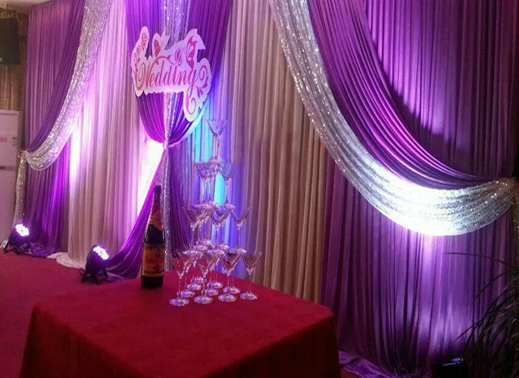 Фиолетовый фон с блестками для свадебной вечеринки 3*6 м украшения 20 футов (Ш) х 10