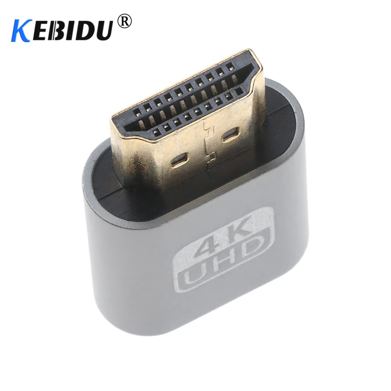 Kebidu VGA виртуальной Дисплей адаптер HDMI совместимых с DDC EDID заглушка Безголовый