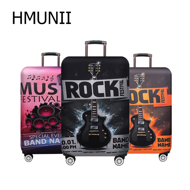 HMUNII Новый защитный чехол для багажа от 18 до 32 дюймов модный музыкальный чемодан