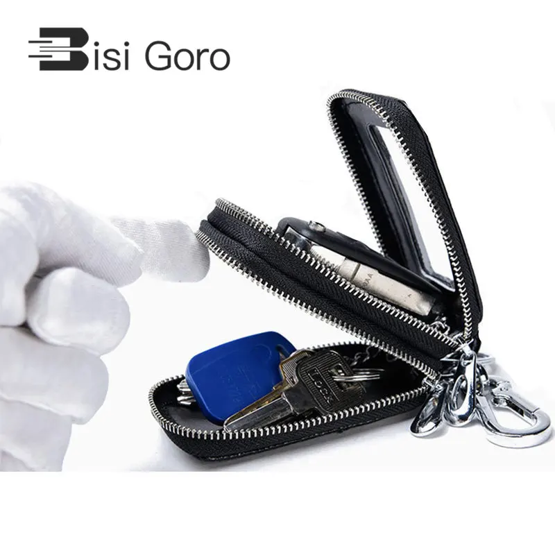 BISI GORO/2021 бренд держатель ключей для автомобиля ключница двойная молния