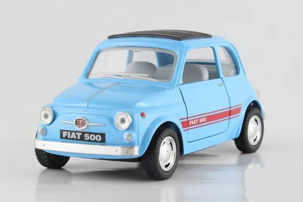 Новые 4 вида цветов черный красный синий модель сплава 1:24 мини FIAT 500 две двери можно открыть задерживаете Oyuncak араба игрушки для детей
