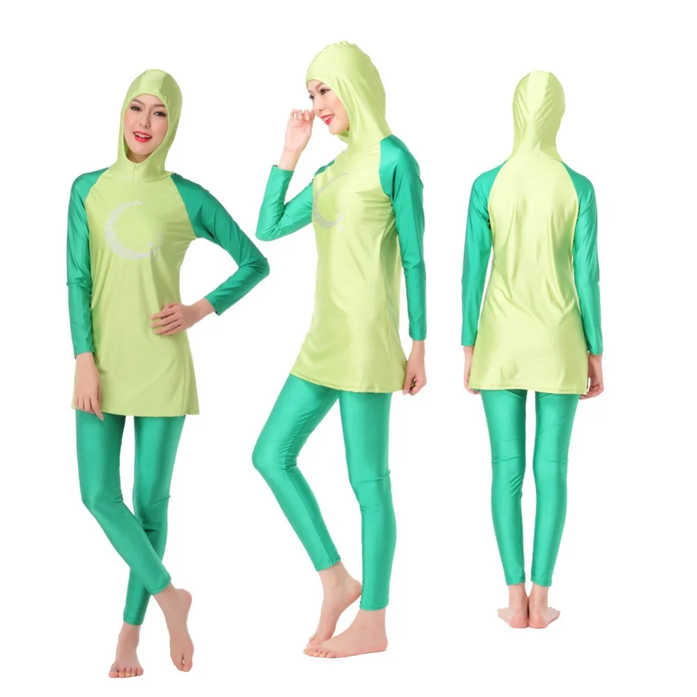 Swimsuit Supplier Muslim Swimwears for Women Female Bathing Suit Modest Full Cover Hijab Burkinis Plus Size XS-XXXL | Спорт и